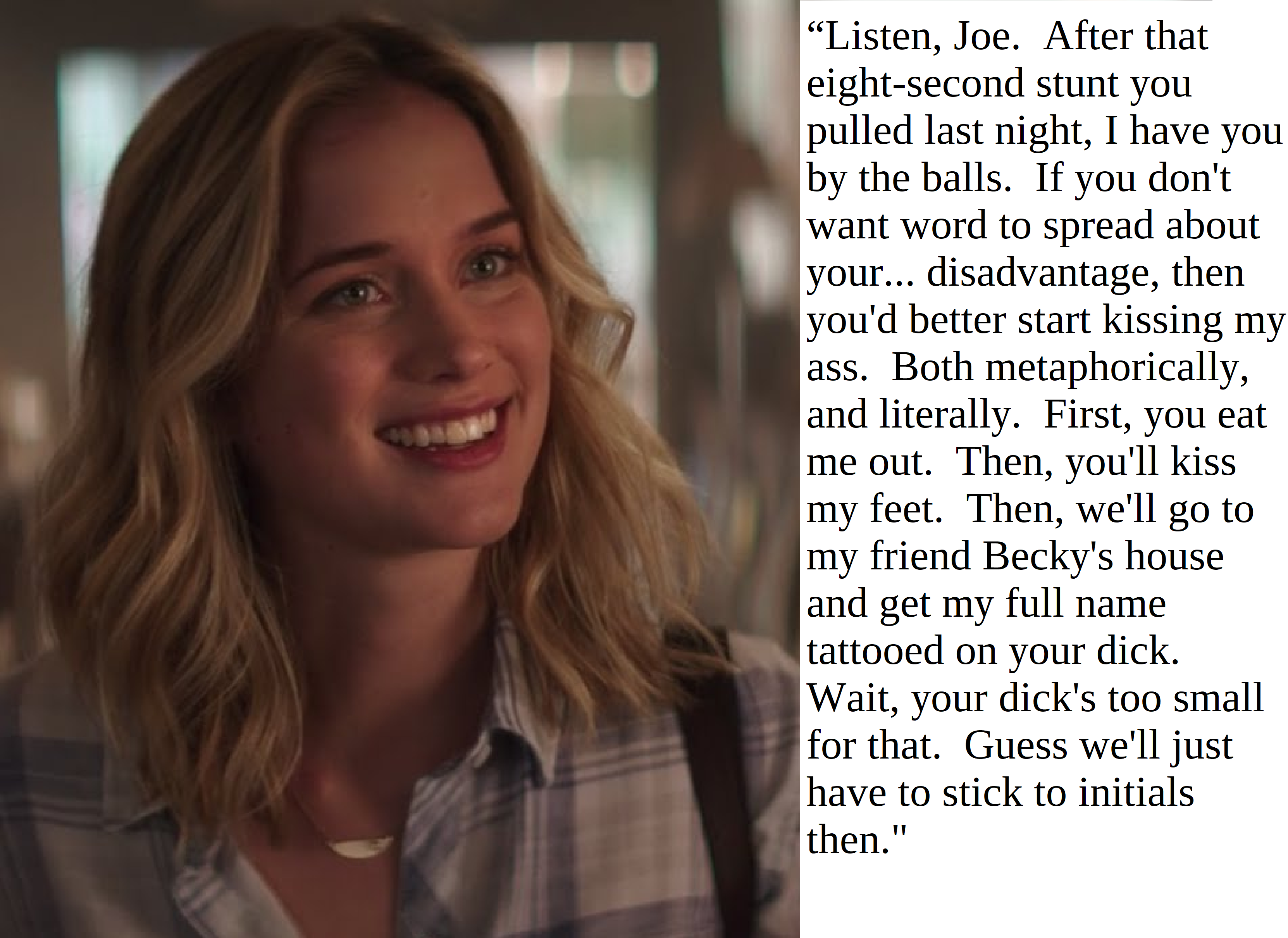 Beck has Joe by the balls... In both ways...